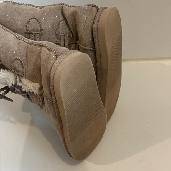 Brown Suede Fur-Lined Boots - Picture 2 of 2